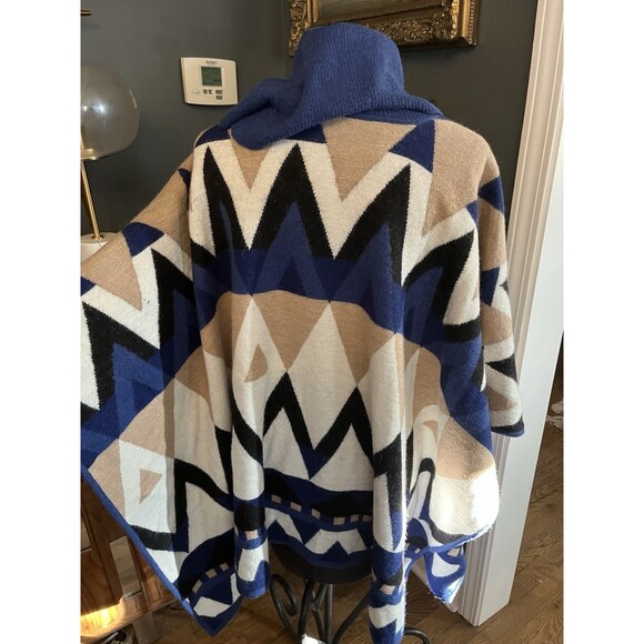 Peruvian Connection Baby Alpaca Wool Roll Neck Baluran Poncho Cape Shawl $369 - Picture 8 of 9